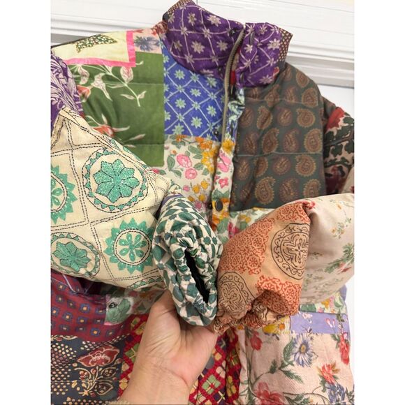 Found by Free People Mixed Print Garden Puffer - Picture 6 of 10